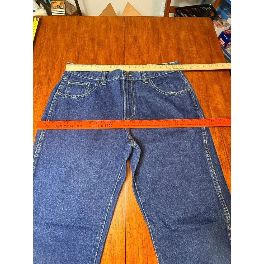 Red Head Brand Co Mens 38x32 Straight‎ Leg Blue Denim Jeans Medium Wash Cotton